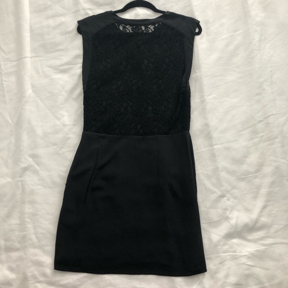 Black silk and lace Wilfred dress